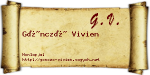 Göncző Vivien névjegykártya